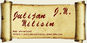 Julijan Milišin vizit kartica